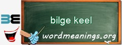 WordMeaning blackboard for bilge keel